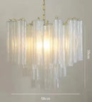 Axyaa French Glass Chandelier Pendant Light - Elegant Design for Home Decor