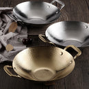 Axya Golden Double Ear Cauldron Small Hot Pot Stainless Steel Dry Pot