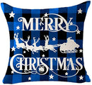 Axyaa Christmas Blessing Pine Tree Linen Throw Pillow Cover deco