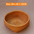Rattan Basket Snack Bread Fruit Tray by Axyaa