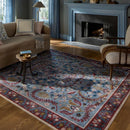 Nordic Plant Flower Print Living Room Carpet by Axyaa