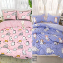 Axyaa Kawaii Cat Print Duvet Cover Set - Fashionably Cute and Comfortable Bedding