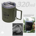 Axyaa Double Layer Stainless Steel Water Cup - 320ml Mug for Home, Outdoor, Travel