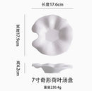 Axyaa Porcelain Fusion Soup Plate Irregular Shape Ceramic Tableware