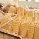 Axyaa Cozy Imitation Rabbit Plush Blanket: Soft, Fluffy, Warm, and Absorbent