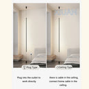 Axyaa Long Line Floor Lamp Black AC 220V Indoor Lighting