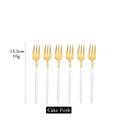 Axyaa Stainless Steel Fruit Cake Fork Set - 6Pcs