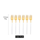 Axyaa Stainless Steel Fruit Cake Fork Set - 6Pcs