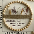 Axyaa Wooden Bead Hemp Rope Wall Hanging, Minimalist Homestay Bedroom Decor