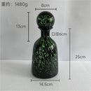 Axyaa Leopard Print Glass Vase with Lid, Flower Arrangement Home Decor