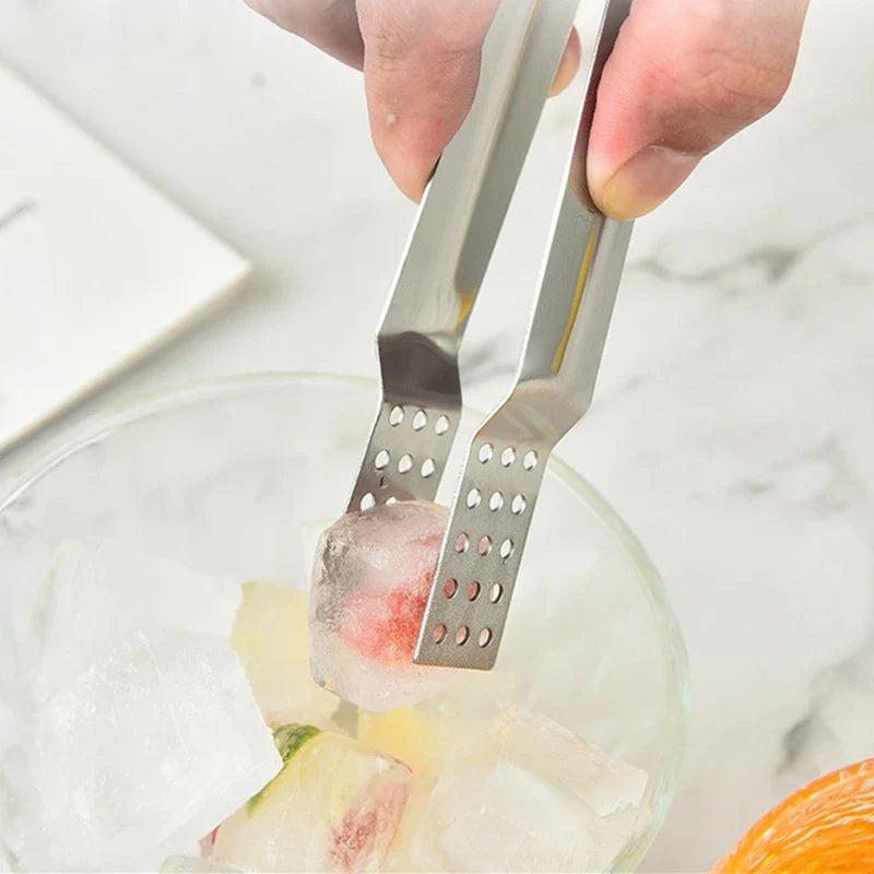 Axyaa Stainless Steel Food Tongs: Smart Serving Tool for BBQ, Bread, Ice, and More