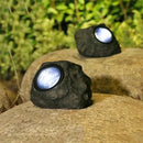 Axya Outdoor Solar Stone Spotlights: Solar Garden Lights for Lawn Decoration