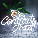 Axyaa LED Neon Graduation Congrats Light Sign 20in for Party Decoration