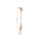 Axyaa Stainless Steel Leaf Fruit Fork Set