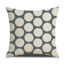 Axyaa Grey Geometric Linen Cushion Cover for Sofa Living Room Decor