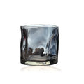 Axyaa Glass Mug: Glacier Wine Whiskey Coffee Cup, Irregular Shape Drinkware