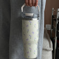 Axyaa 900ml Thermal Water Bottle with Straw, Insulated Stainless Steel Tumbler Cup