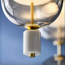 Axyaa LED Glass Pendant Lamp: Modern Designer Hanging Light for Living Room, Bedroom, Hotel