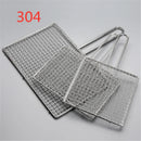 Axya Stainless Steel BBQ Grill Net - Round Grid Grate for Camping & Outdoor BBQ