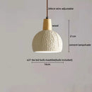 Axyaa LED Pendant Lights Modern Style Cement Wood Hanging Lamp
