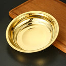 Axyaa Round Gold Stainless Steel Storage Tray for Kitchen Organization