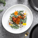 Axyaa Solid Color Salad Plate Set: Creative Tableware in Irregular Shape for Restaurant & Kitchen