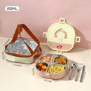 Axyaa Stainless Steel Bento Lunch Box Set with 4 Compartments