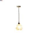 Axyaa Flower Glass LED Pendant Light Chandelier - Modern Kitchen Island Hanging Lamp Fixtures