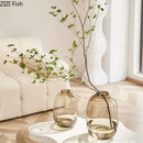 Axyaa Glass Vase Desk Decoration Flower Arrangement Hydroponics Room Decor