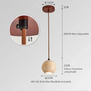 Axyaa Yellow Travertine LED Pendant Lamp Wood Nordic Hanglamp Lustre