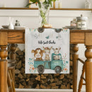 Watercolor Flowers Table Runners by Axyaa: Farmhouse Dining Table Decor for Holidays, Parties, Weddings