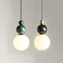 Axyaa Glass Ball LED Pendant Light in Modern Nordic Design
