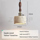 Axyaa Nordic Stone Travertine LED Pendant Light Hanging Fixture for Living Room