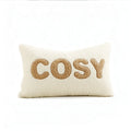 Axyaa Boho Embroidered Plush Faux Wool Pillow Covers Luxe Decor Cushion Cover