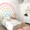 Axyaa Rainbow Wall Decals Peel Stick Fabric Nursery Decor Kids