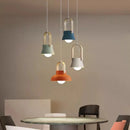 Axyaa Colorful Pendant Lights - Modern Metal Single Head Suspension Luminaire