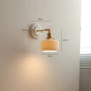 Axyaa White Ceramic Wall Lamp LED Nordic Japanese Style, Modern Design