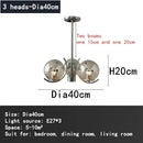 Axyaa Modern Chrome Ceiling Chandelier LED Pendant Lamp for Home and Restaurant Decor