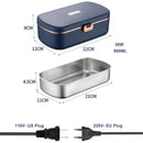 Axyaa Electric Heated Lunch Box Warmer Set - Stainless Steel Food Warmer