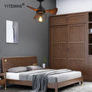 Axyaa Retro Ceiling Fan Chandelier with Remote Control Light for Kids Bedroom