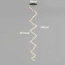 Axyaa Crystal Chandelier Stair Pendant Lamp Living Room Interior Lighting