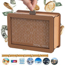 Axyaa Wooden Piggy Bank with Money Goals Counter for Kids and Adults