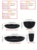 Axyaa Plastic Tableware Set for Home, Camping, Picnic - Reusable Bowl, Plate, Cup (4/16/20/24/32pcs)