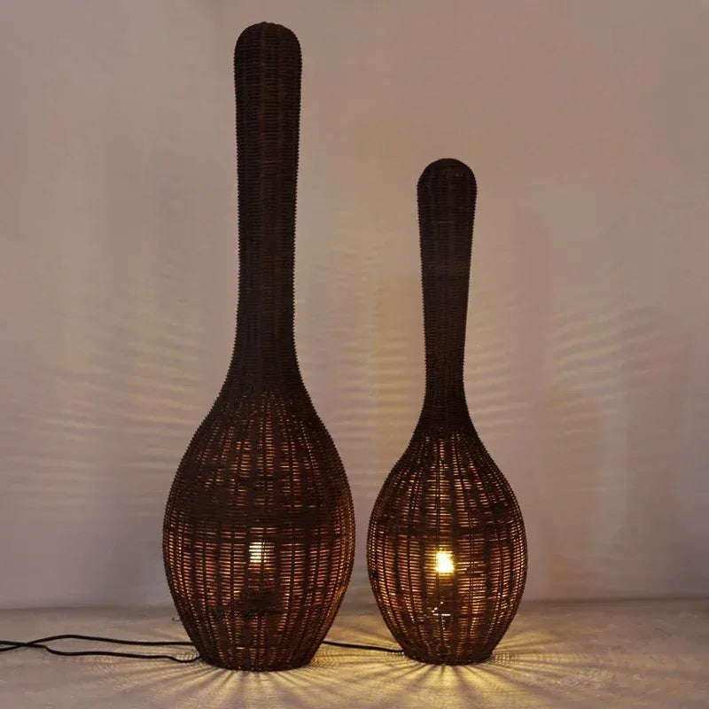 Axyaa Bamboo Floor Lamp for Living Room, Bedroom, and Teahouse Decor