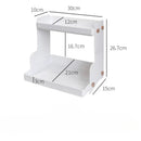 Axyaa Acrylic Desk Organizer Two-layer Storage Rack for Office Stationery and Cosmetics