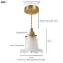 Axyaa Glass Pumpkin LED Pendant Light Hanging Lamp Pendant Lamp Copper E27