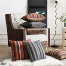 Axyaa Bohemian Textured Striped Throw Pillow Cover for Sofa Bed