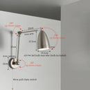 Axyaa Swing Arm LED Wall Light - Nordic Minimalism Bedroom Living Room Lampara Pared