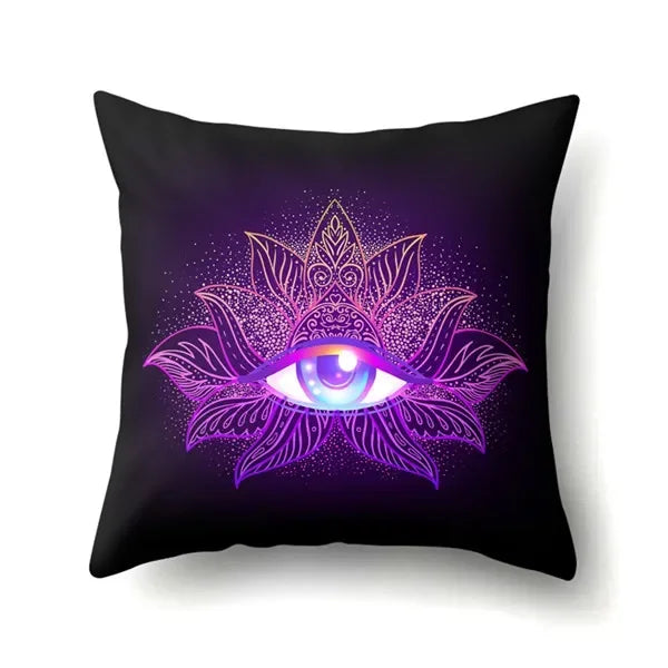 Abstract Geometric Bohemian Pillowcase in Colorful Exotic Style by Axyaa