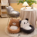Axyaa Plush Animal Lazy Sofa Cushion with Integrated Backrest